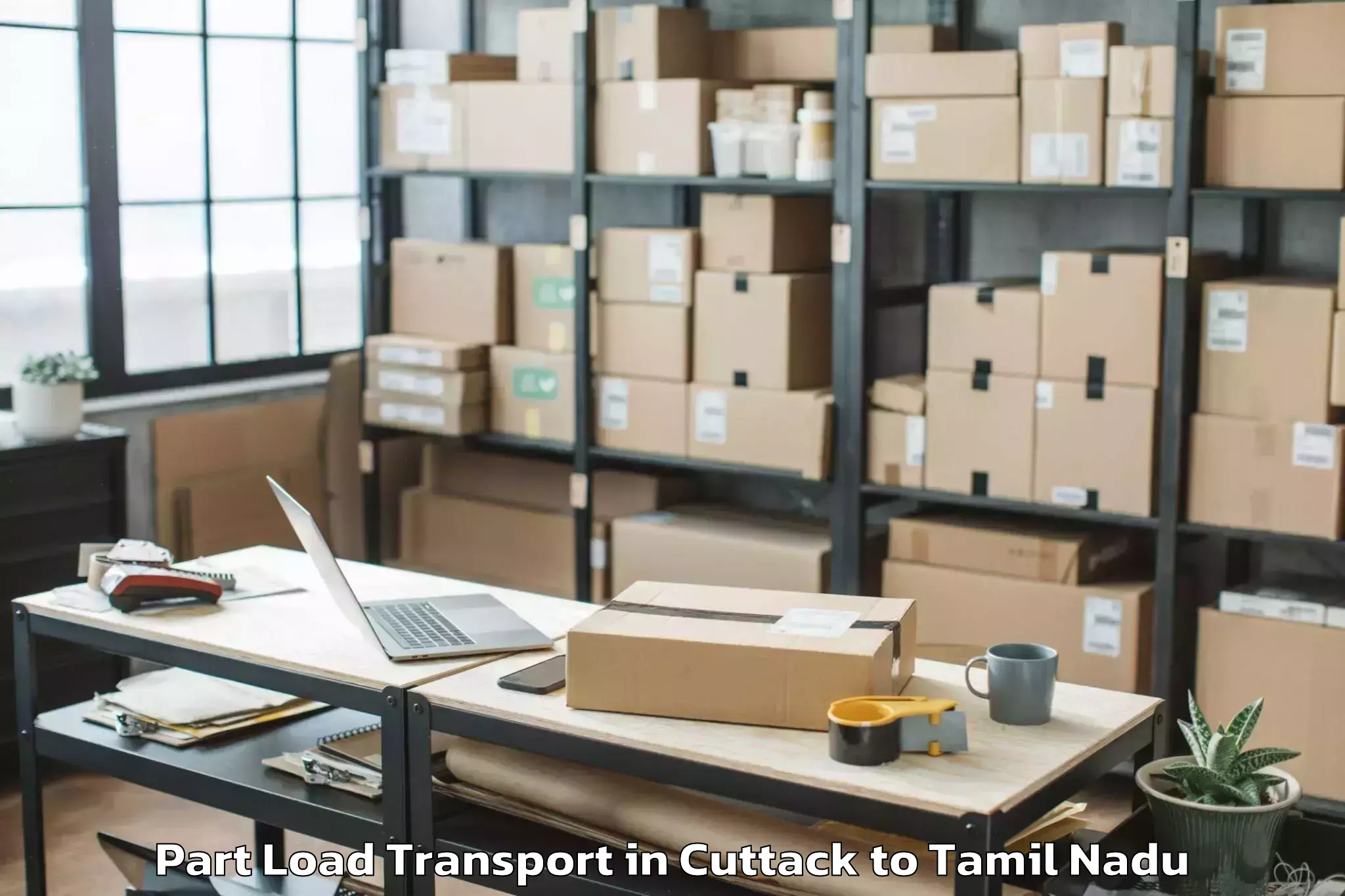 Reliable Cuttack to Vasudevanallur Part Load Transport